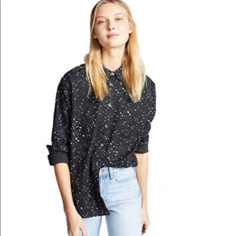 Madewell Ex-Boyfriend Flannel : Star Print XL